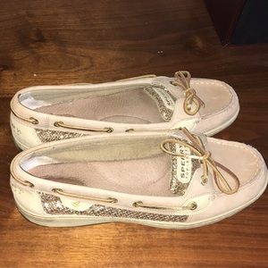 Gold Sparkle Sperrys